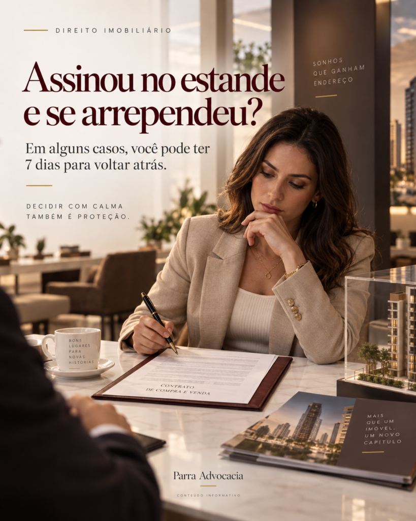 Assinou no estande e se arrependeu? O relógio pode estar correndo